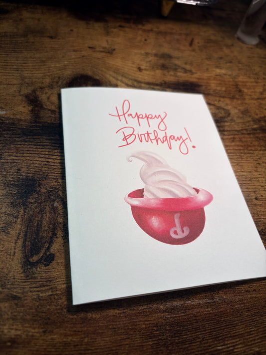 Philly Baseball Cap Ice Cream Cup // Birthday Card
