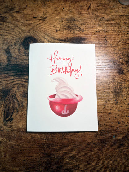 Philly Baseball Cap Ice Cream Cup // Birthday Card