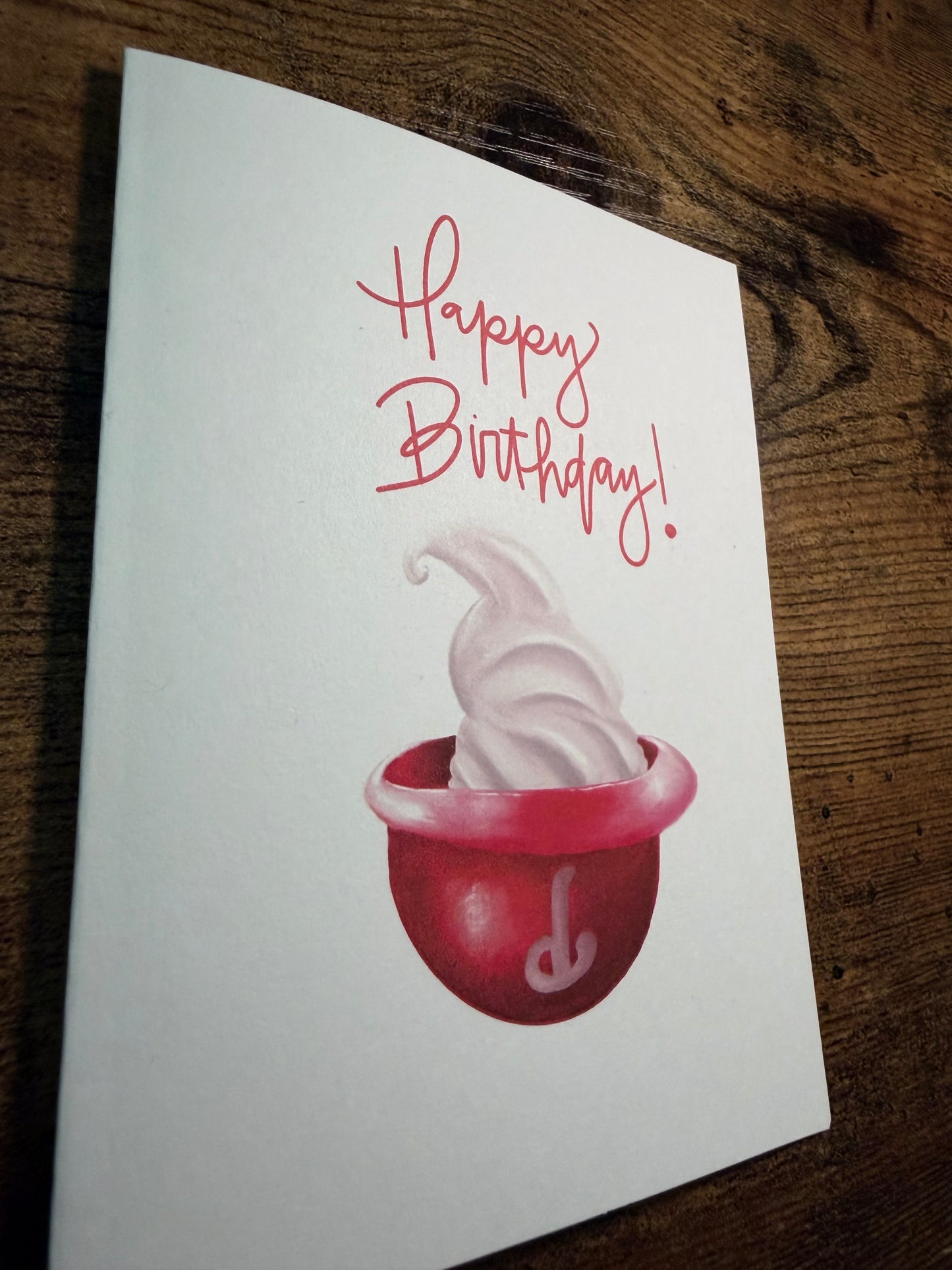 Philly Baseball Cap Ice Cream Cup // Birthday Card