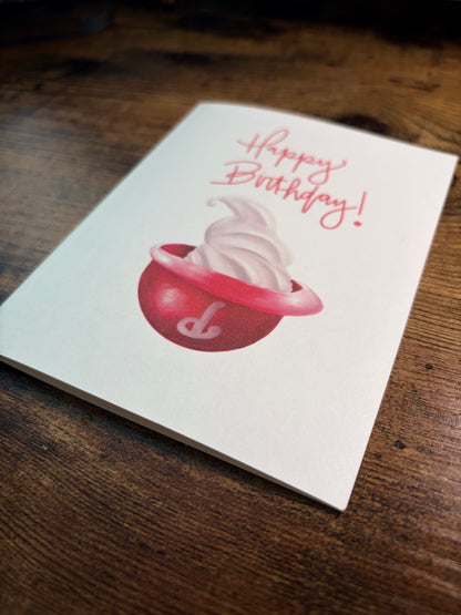 Philly Baseball Cap Ice Cream Cup // Birthday Card
